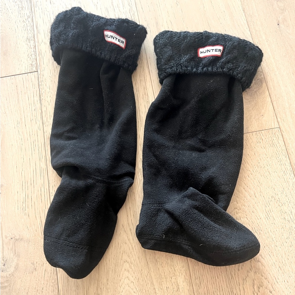 Hunter black boot liner socks